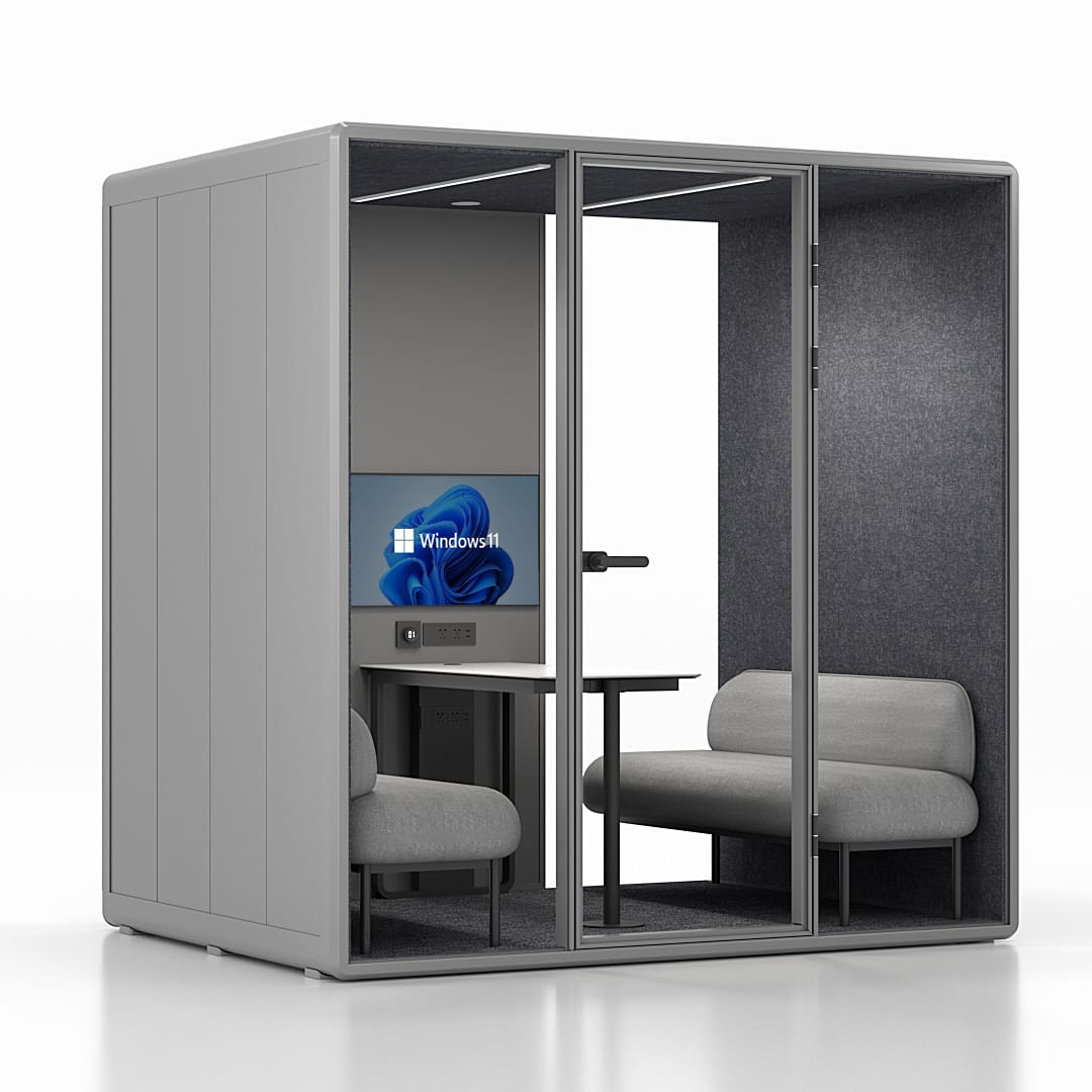 Synergy Soundproof Quad/4 Person Eco Pod/Booth