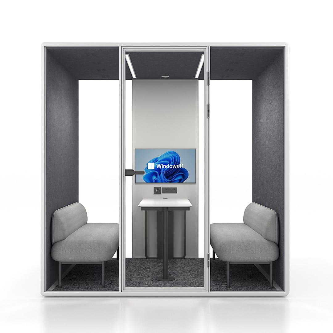Synergy Soundproof Quad/4 Person Eco Pod/Booth
