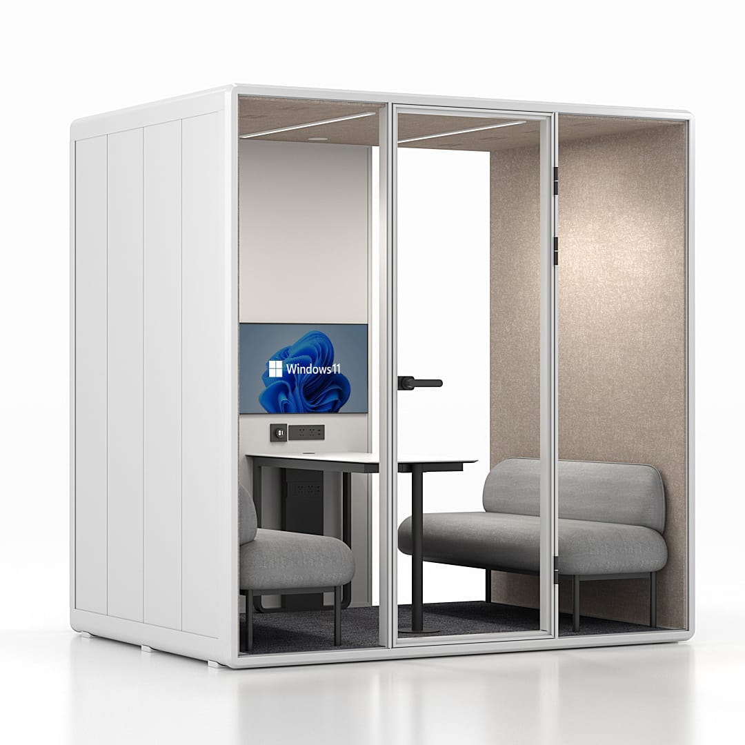Synergy Soundproof Quad/4 Person Eco Pod/Booth
