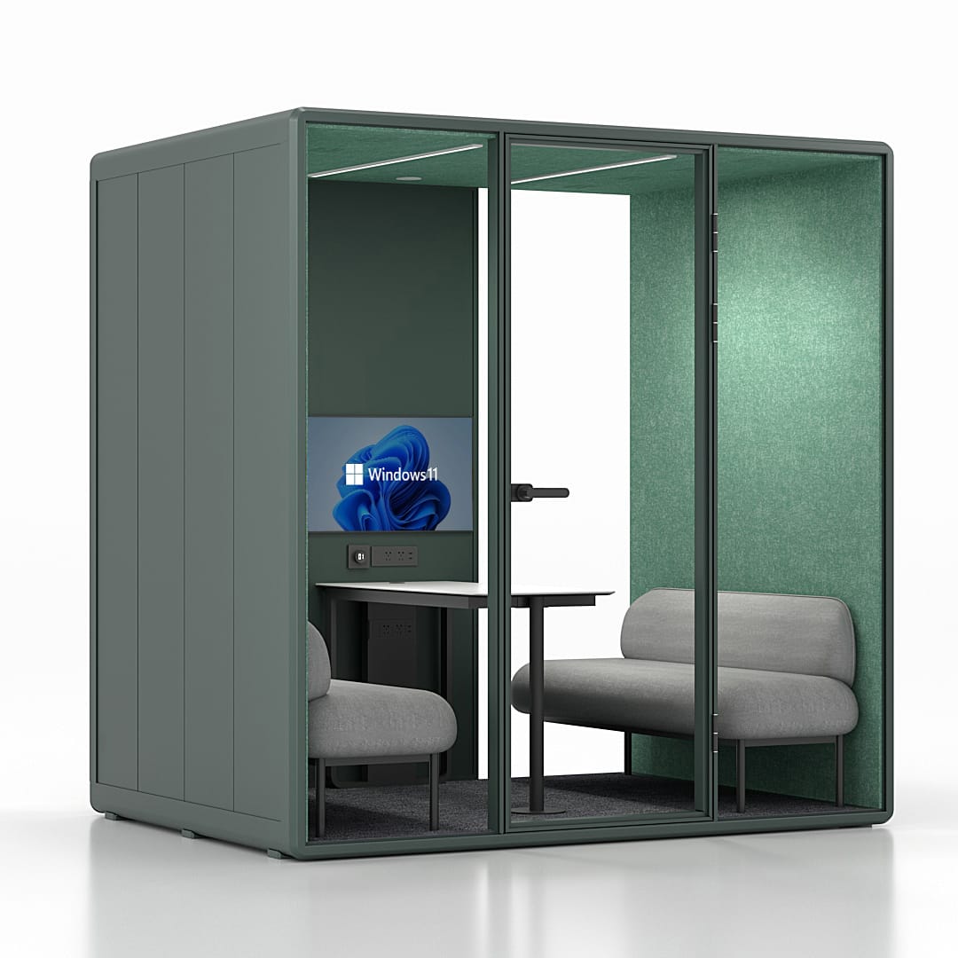 Synergy Soundproof Quad/4 Person Eco Pod/Booth