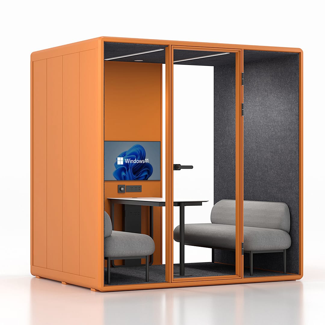 Synergy Soundproof Quad/4 Person Eco Pod/Booth