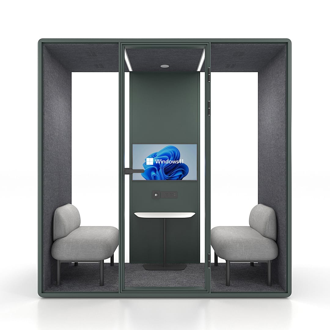 Synergy Soundproof Quad/4 Person Eco Pod/Booth