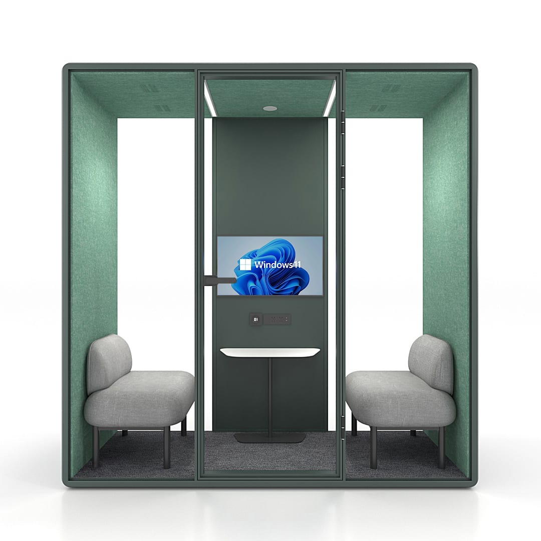 Synergy Soundproof Quad/4 Person Eco Pod/Booth